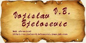 Vojislav Bjelošević vizit kartica